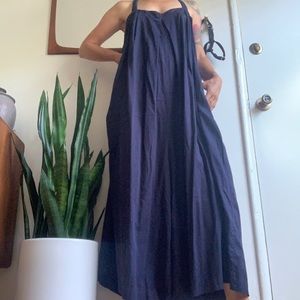 Navy Black Crane wide leg jumper